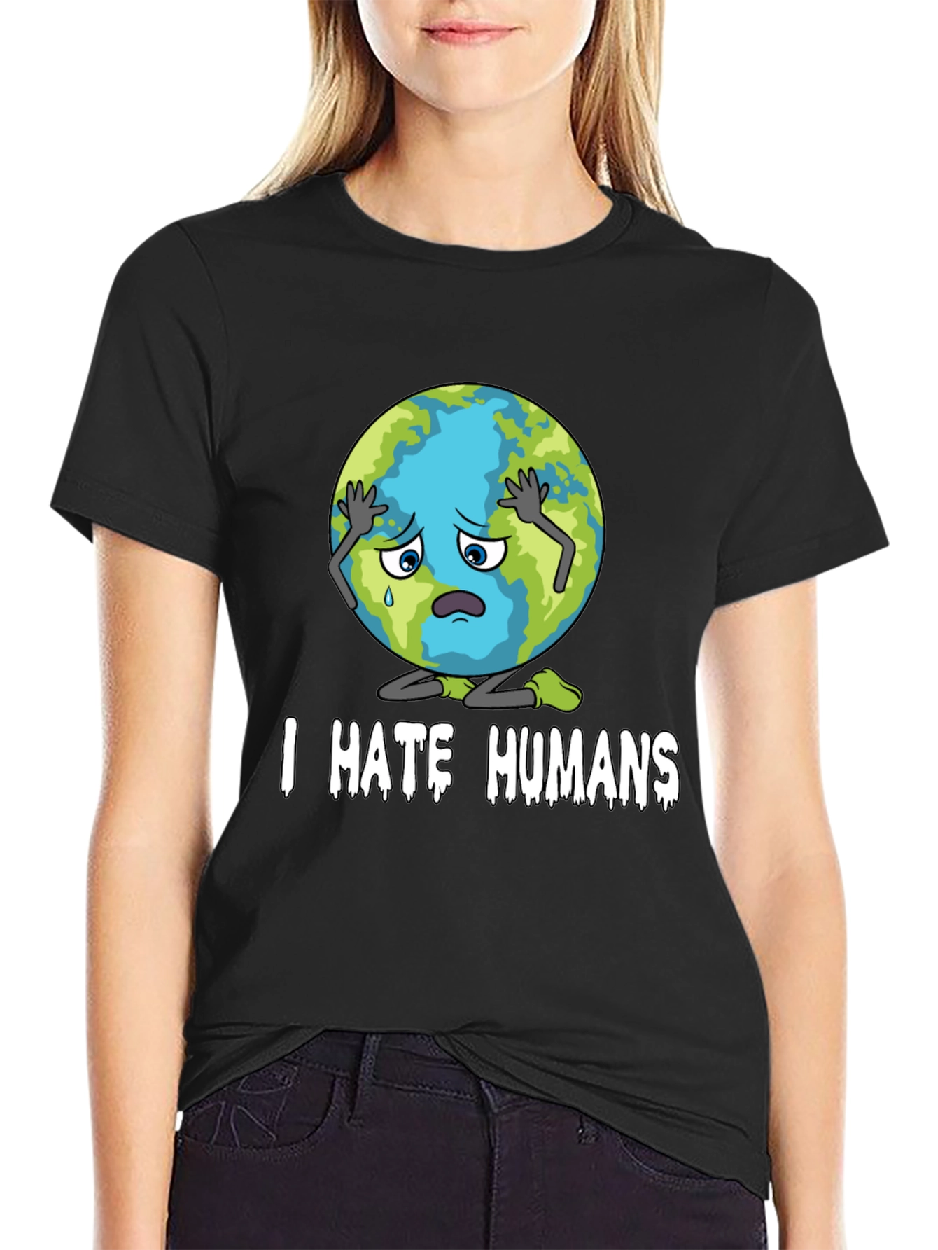 I Hate Humans T-Shirt - Earth Graphic Tee
