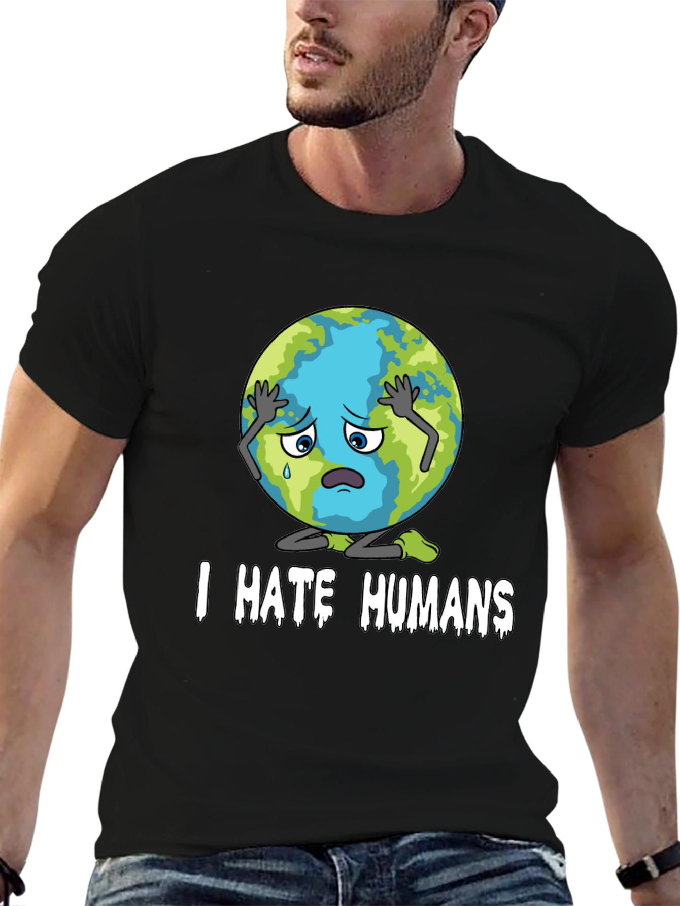 I Hate Humans T-Shirt - Earth Graphic Tee
