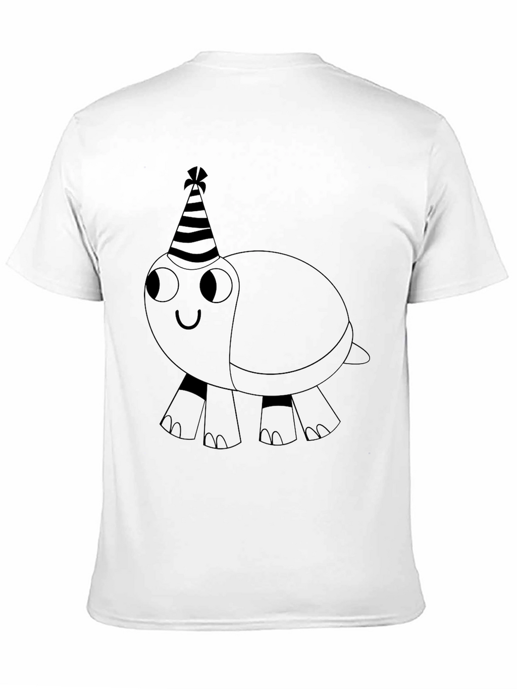 Party Turtle Graphic Tee - Black Cotton Casual Shirt