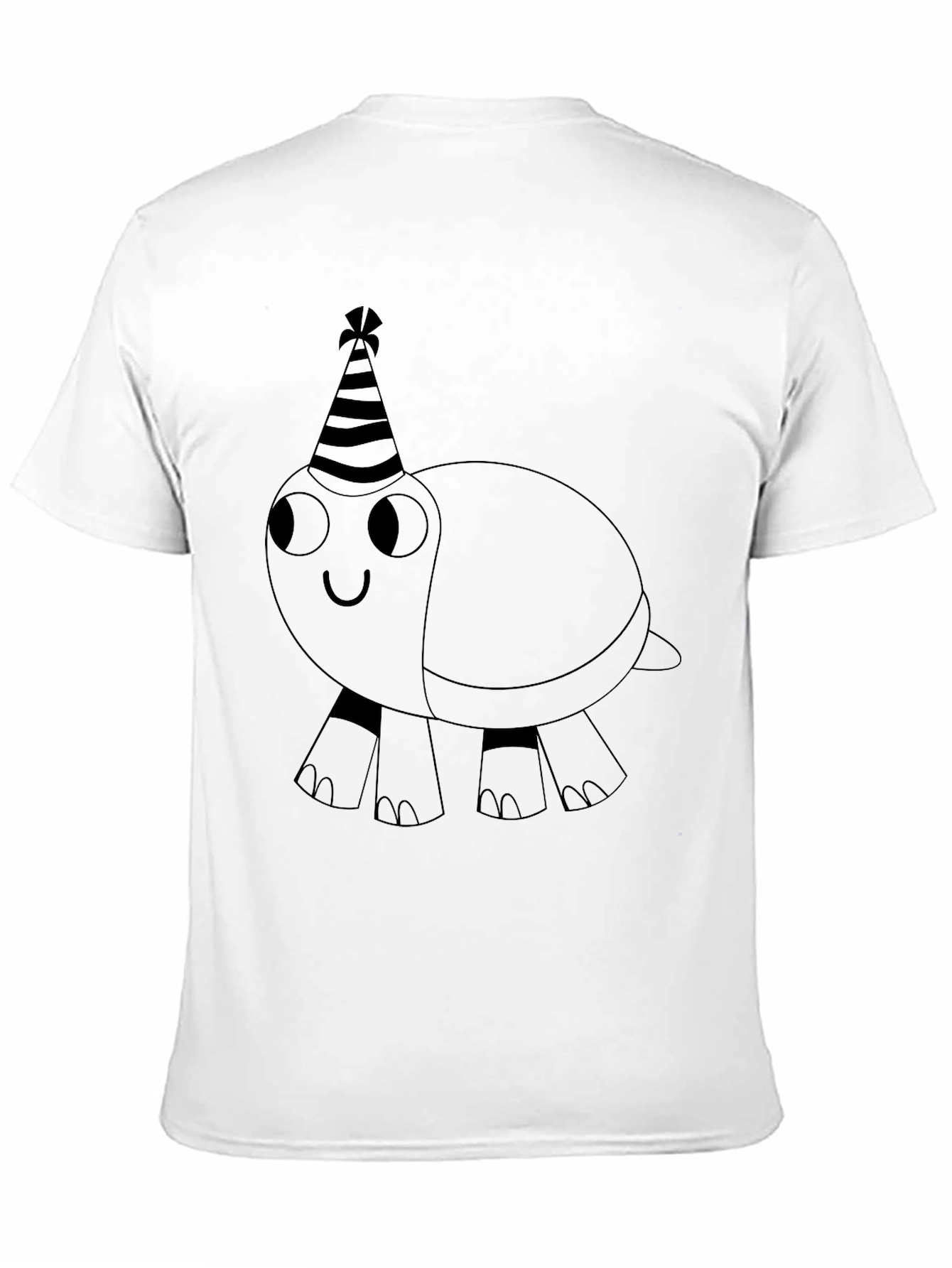 Party Turtle Graphic Tee - Black Cotton Casual Shirt