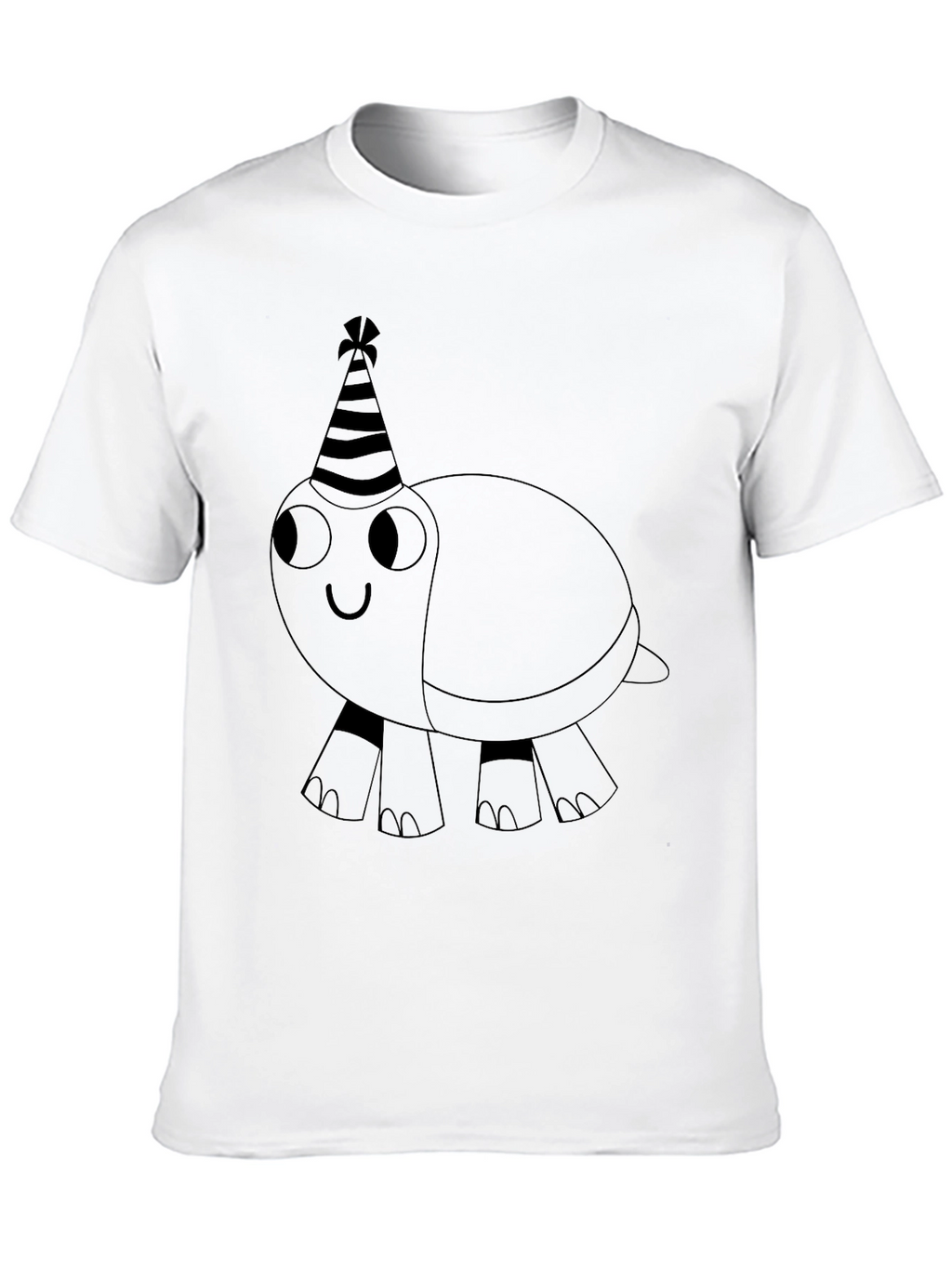 Party Turtle Graphic Tee - Black Cotton Casual Shirt