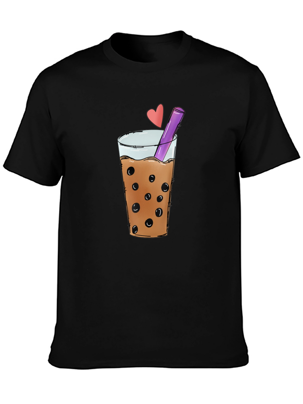 Boba Tea Graphic Tee - Stylish Black T-Shirt