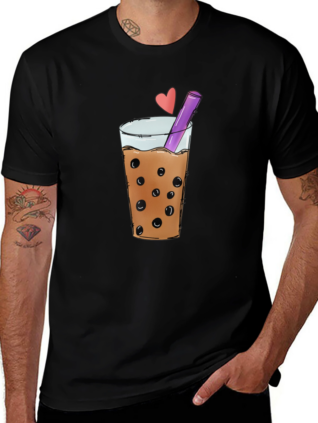 Boba Tea Graphic Tee - Stylish Black T-Shirt