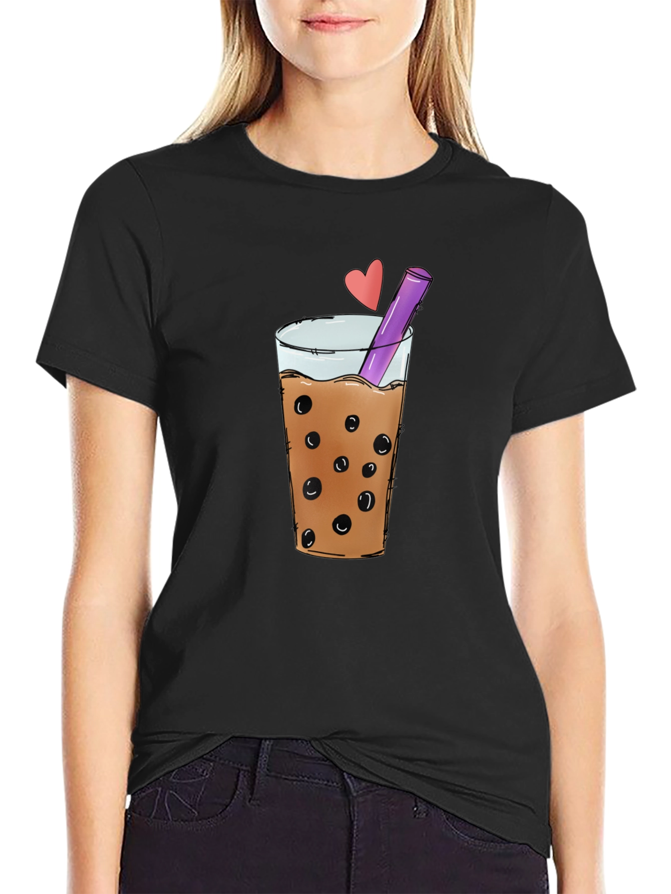 Boba Tea Graphic Tee - Stylish Black T-Shirt