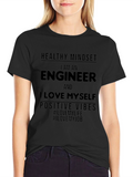 Engineer Positive Vibes Black T-Shirt