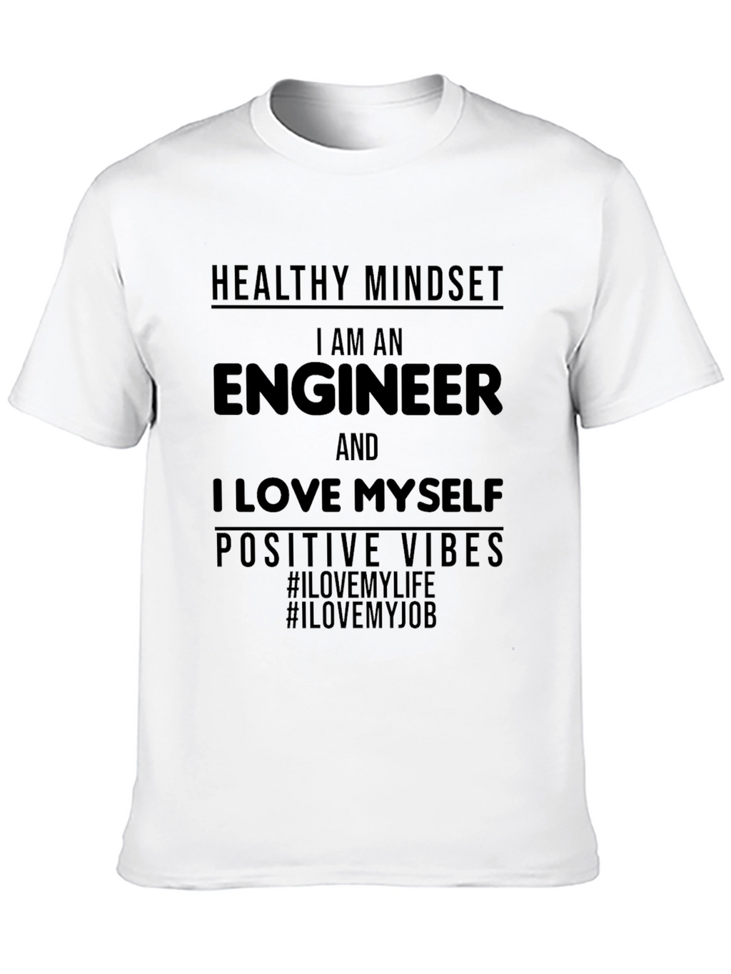 Engineer Positive Vibes Black T-Shirt