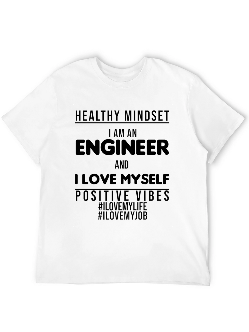 Engineer Positive Vibes Black T-Shirt