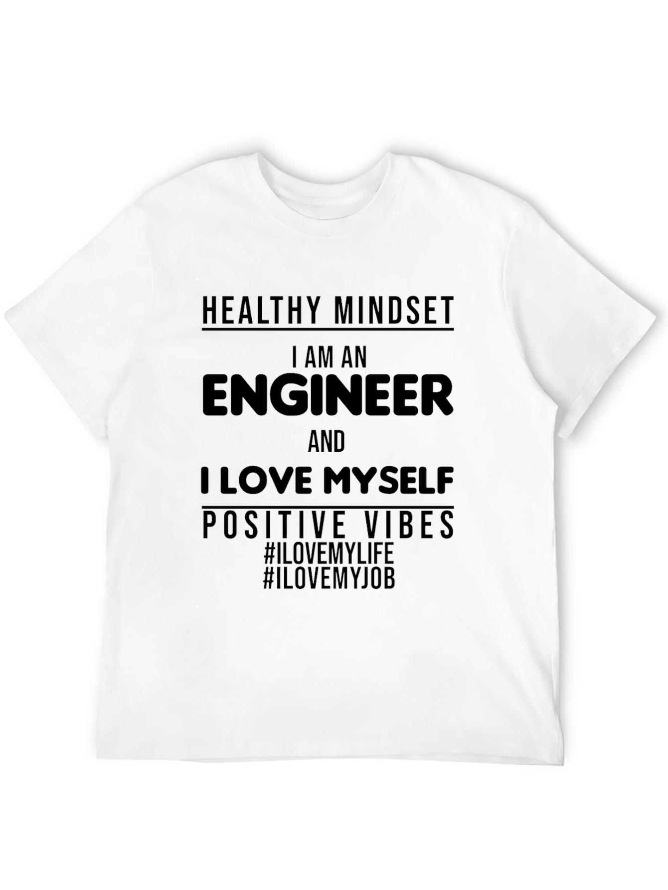 Engineer Positive Vibes Black T-Shirt
