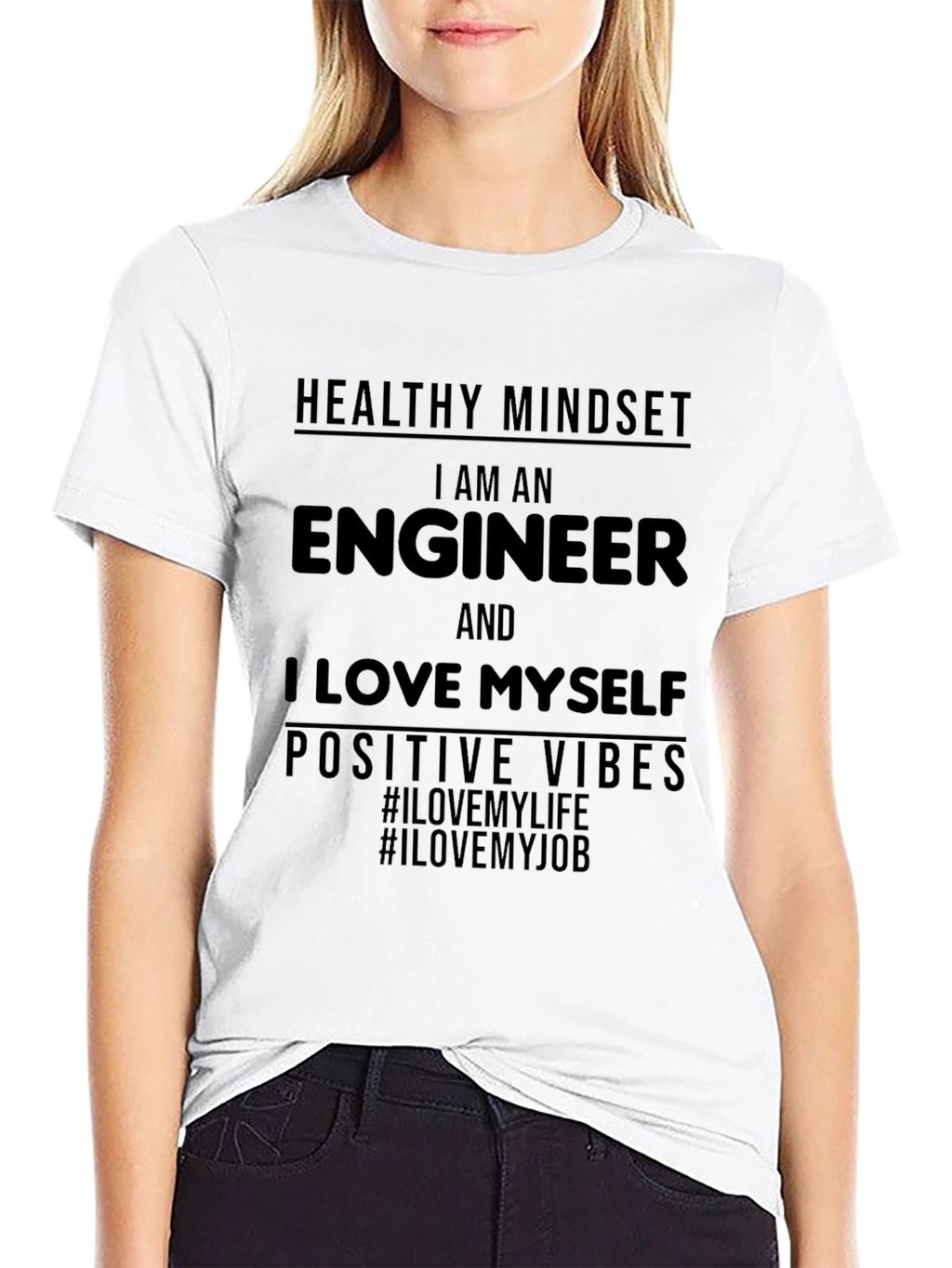 Engineer Positive Vibes Black T-Shirt