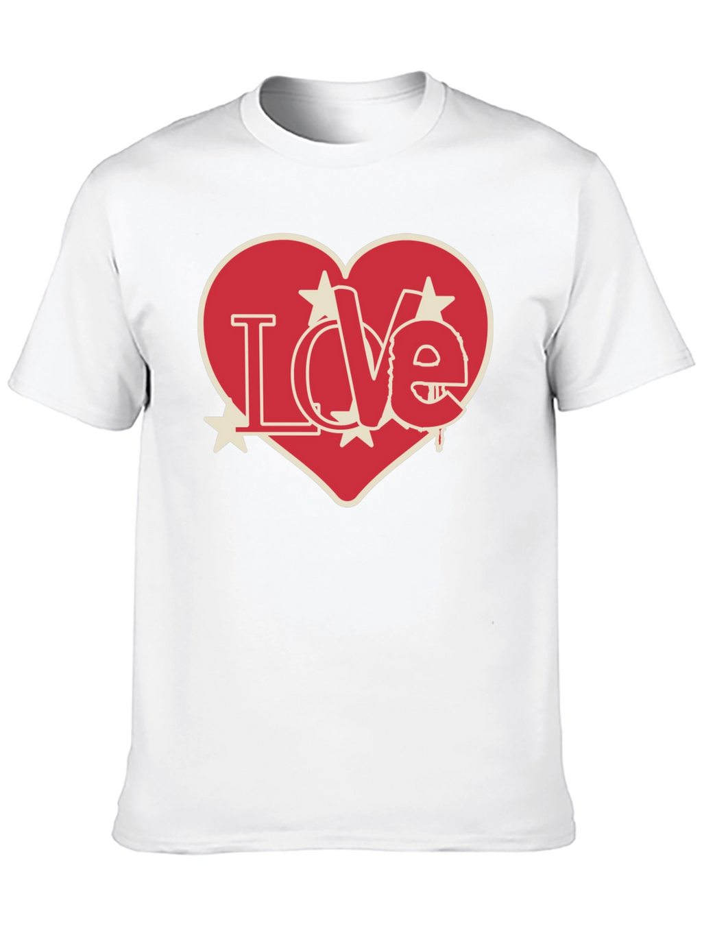 Love Heart Graphic Print Black T-Shirt
