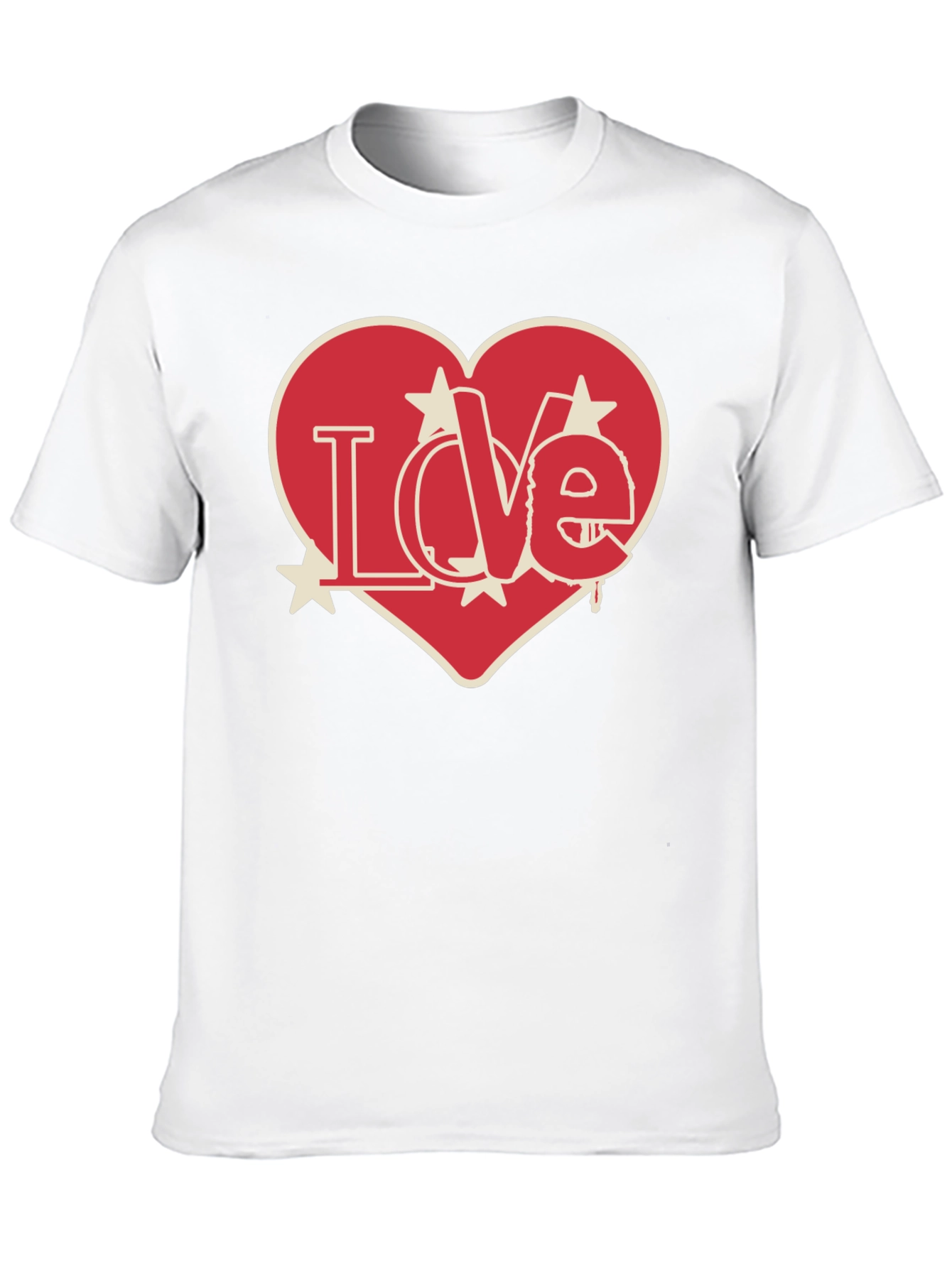 Love Heart Graphic Print Black T-Shirt