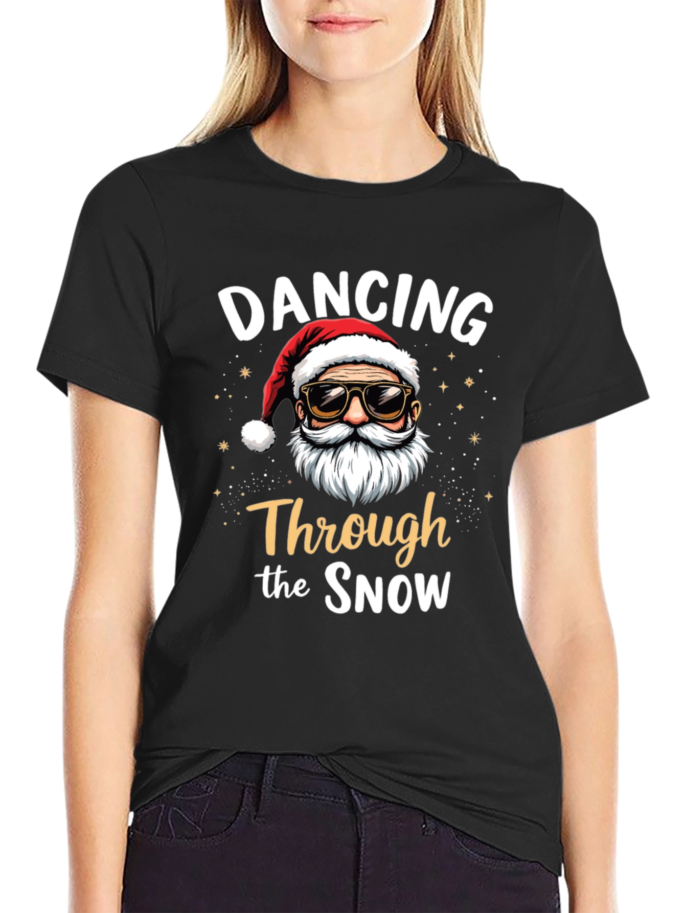 Dancing Through the Snow Santa Graphic Tee