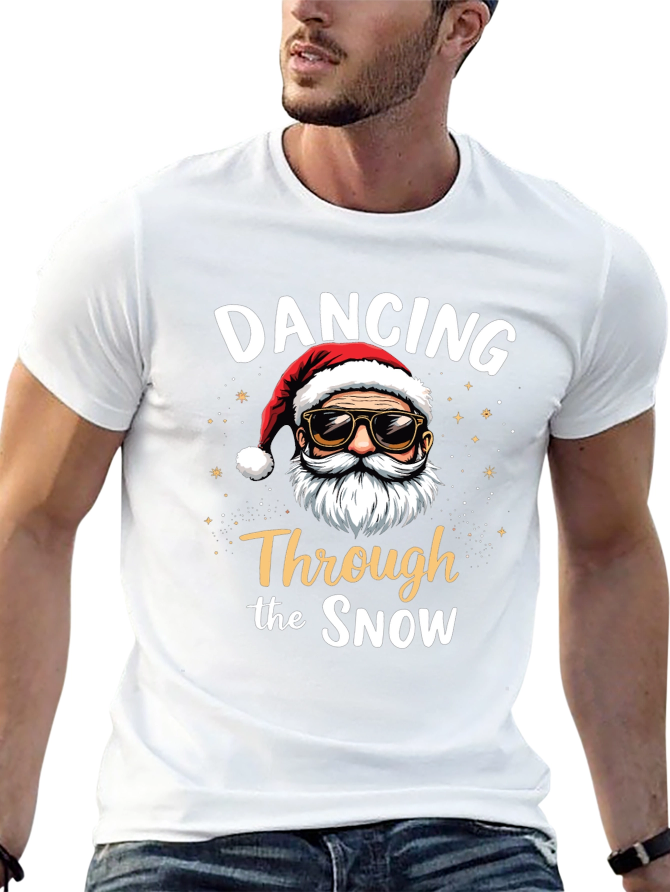 Dancing Through the Snow Santa Graphic Tee