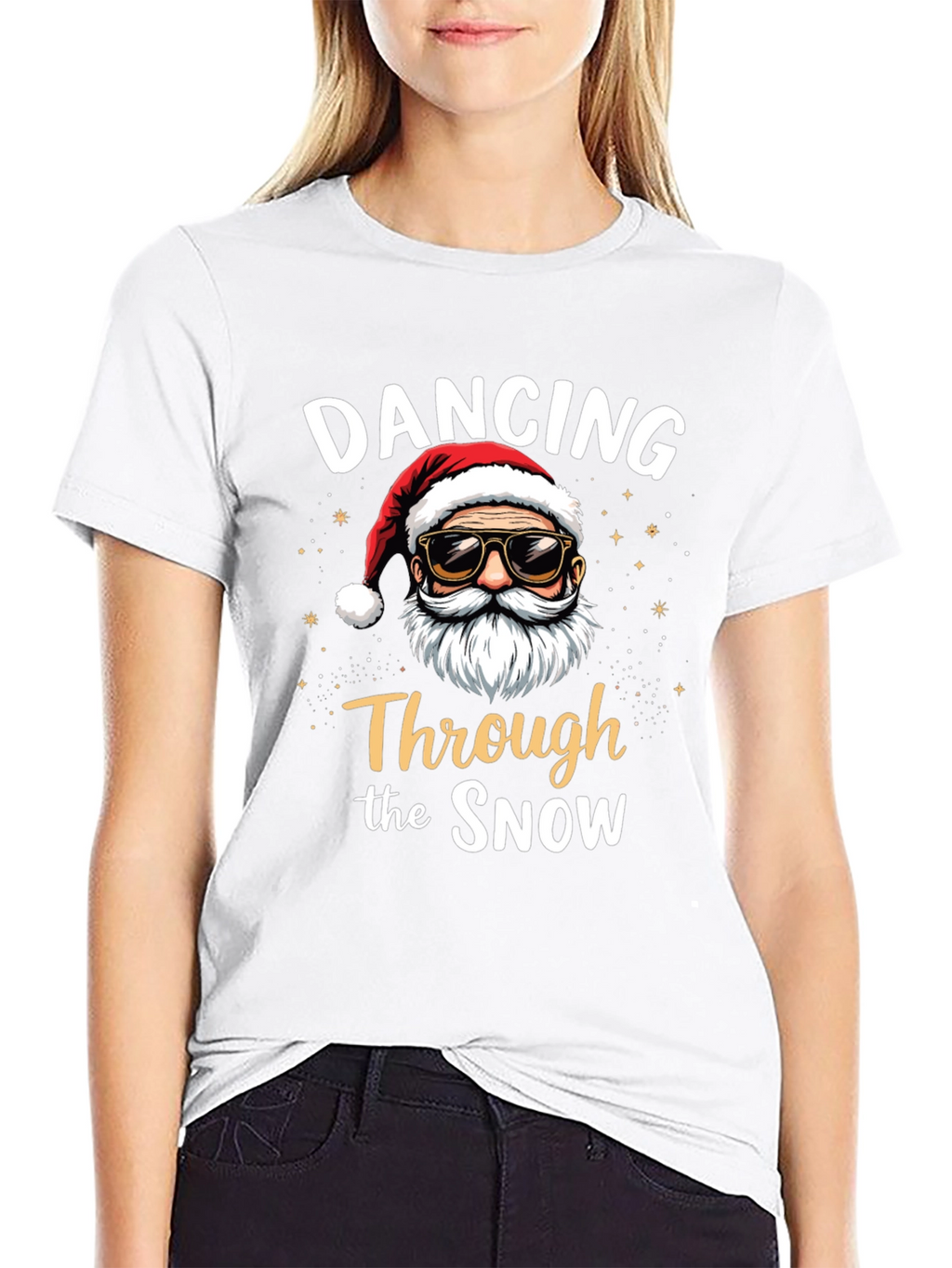 Dancing Through the Snow Santa Graphic Tee