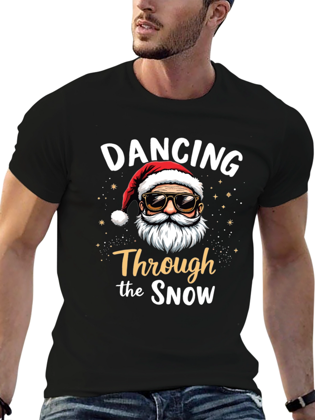 Dancing Through the Snow Santa Graphic Tee