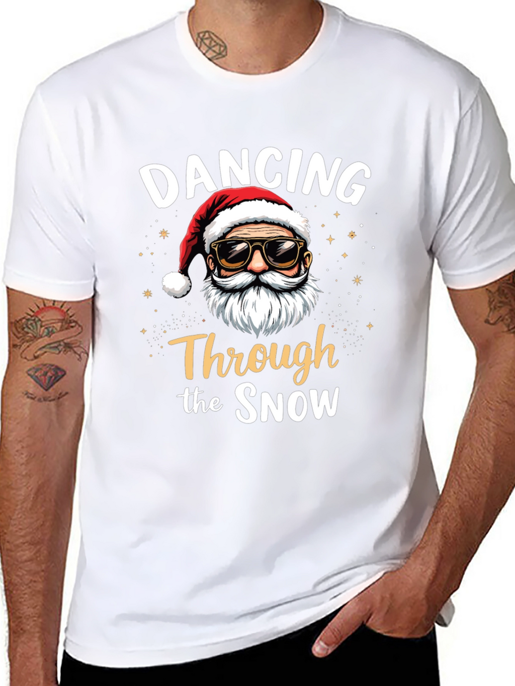Dancing Through the Snow Santa Graphic Tee