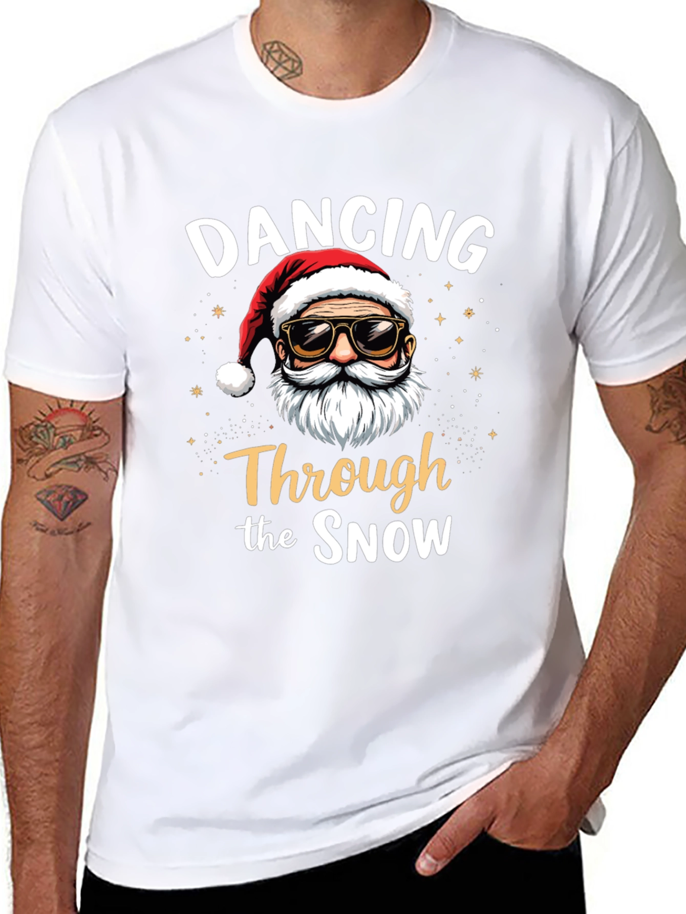 Dancing Through the Snow Santa Graphic Tee
