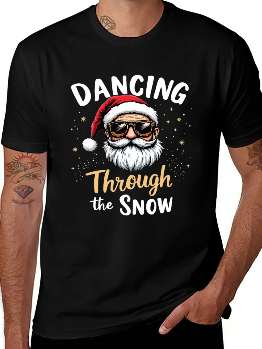 Dancing Through the Snow Santa Graphic Tee
