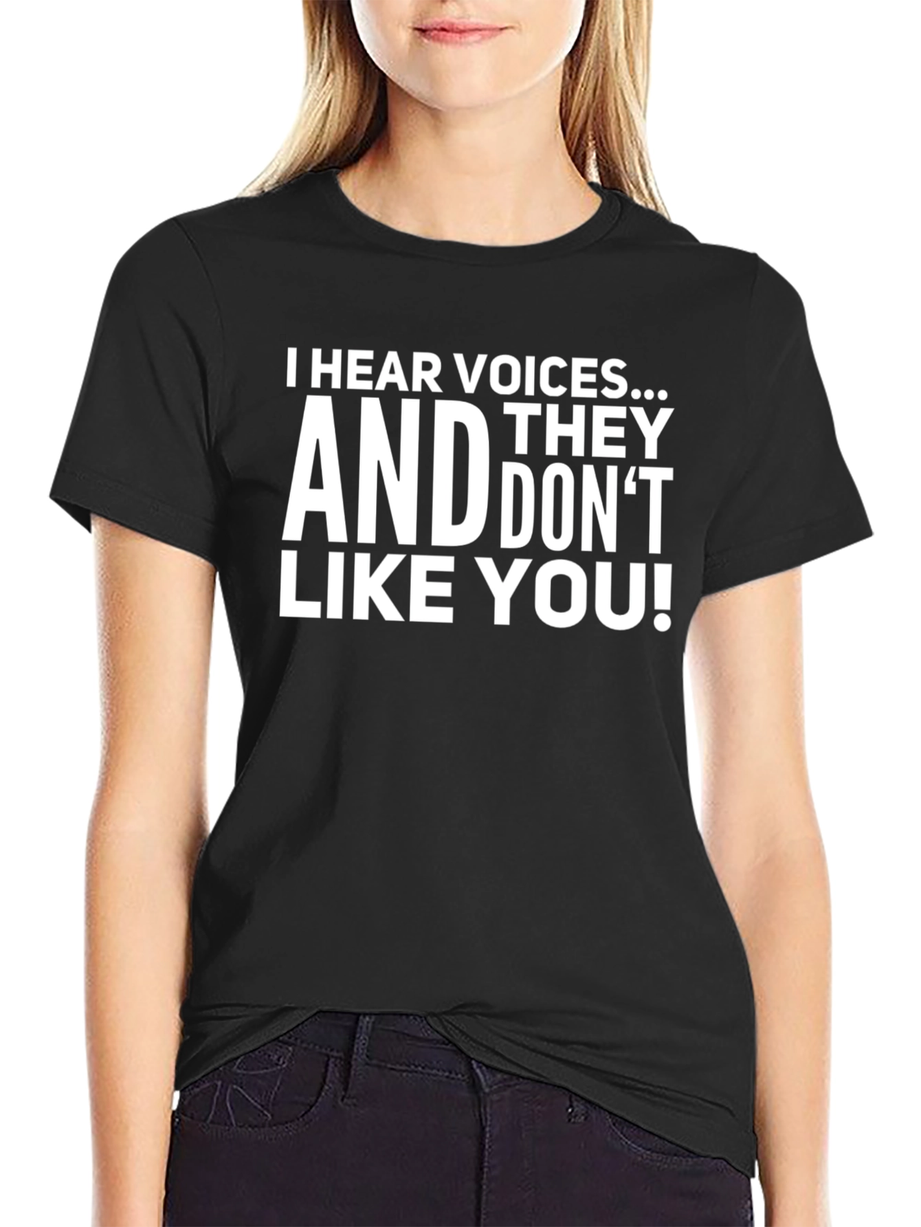 I Hear Voices Funny Sarcastic Graphic T-Shirt