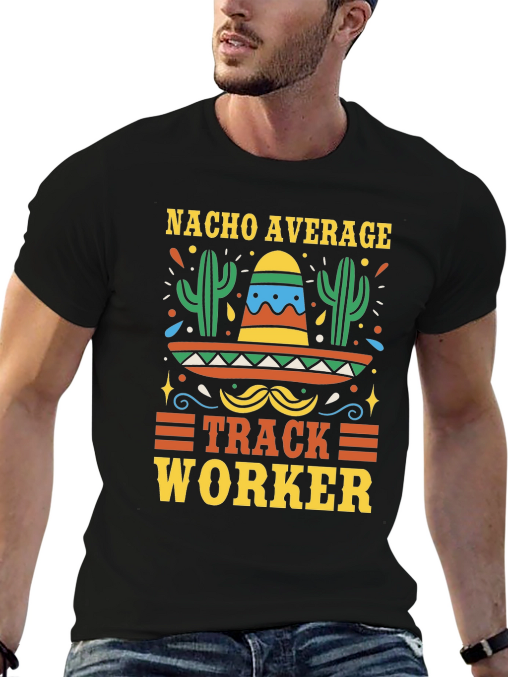 Nacho Average Track Worker Graphic Tee