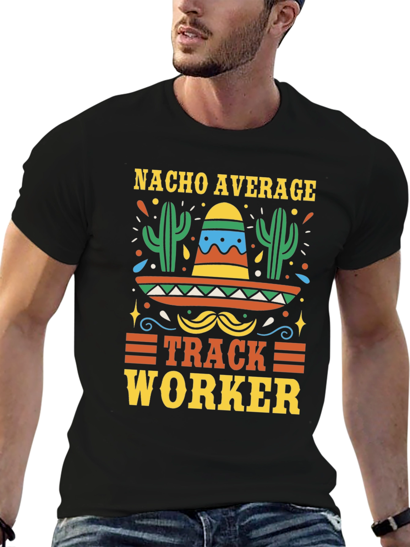 Nacho Average Track Worker Graphic Tee