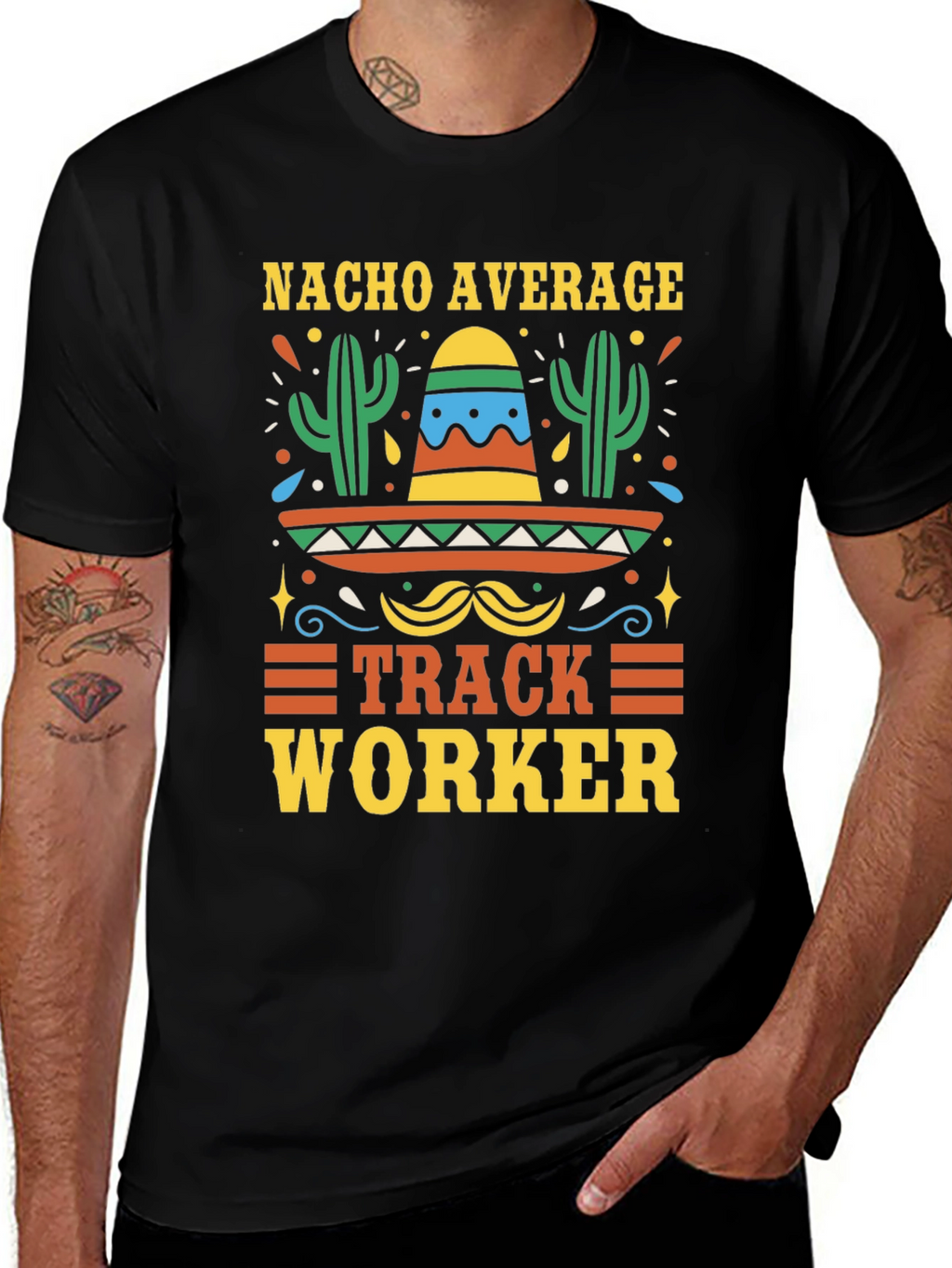 Nacho Average Track Worker Graphic Tee