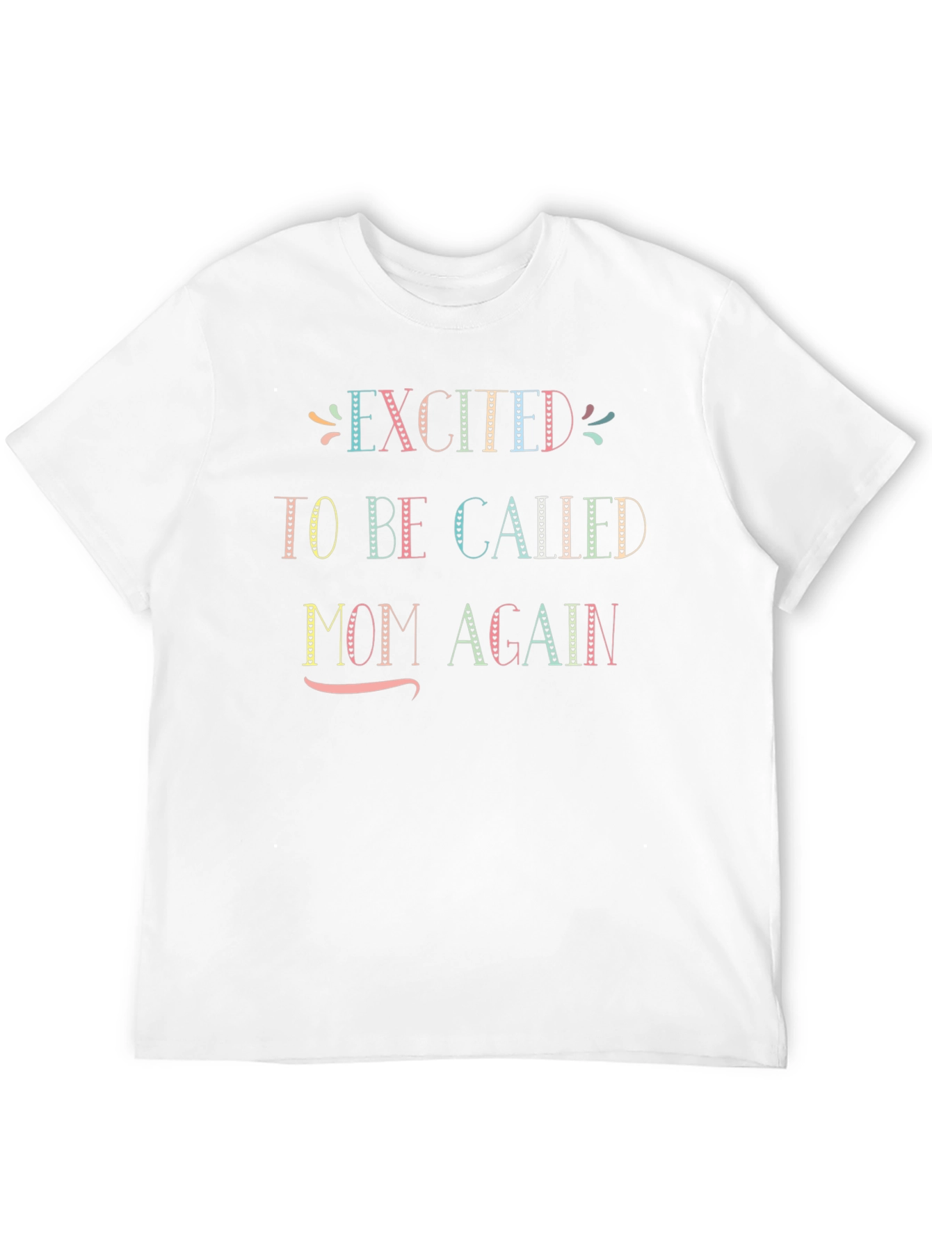 Excited to be Called Mom Again Black T-Shirt