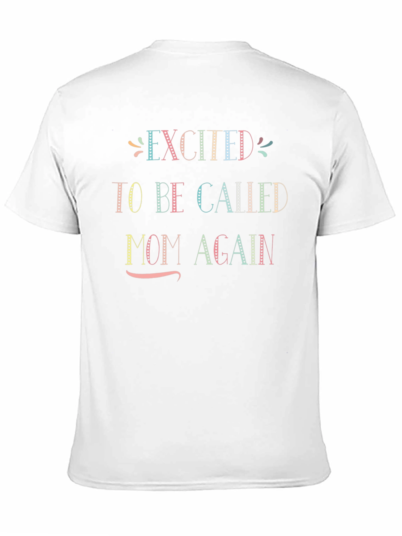 Excited to be Called Mom Again Black T-Shirt