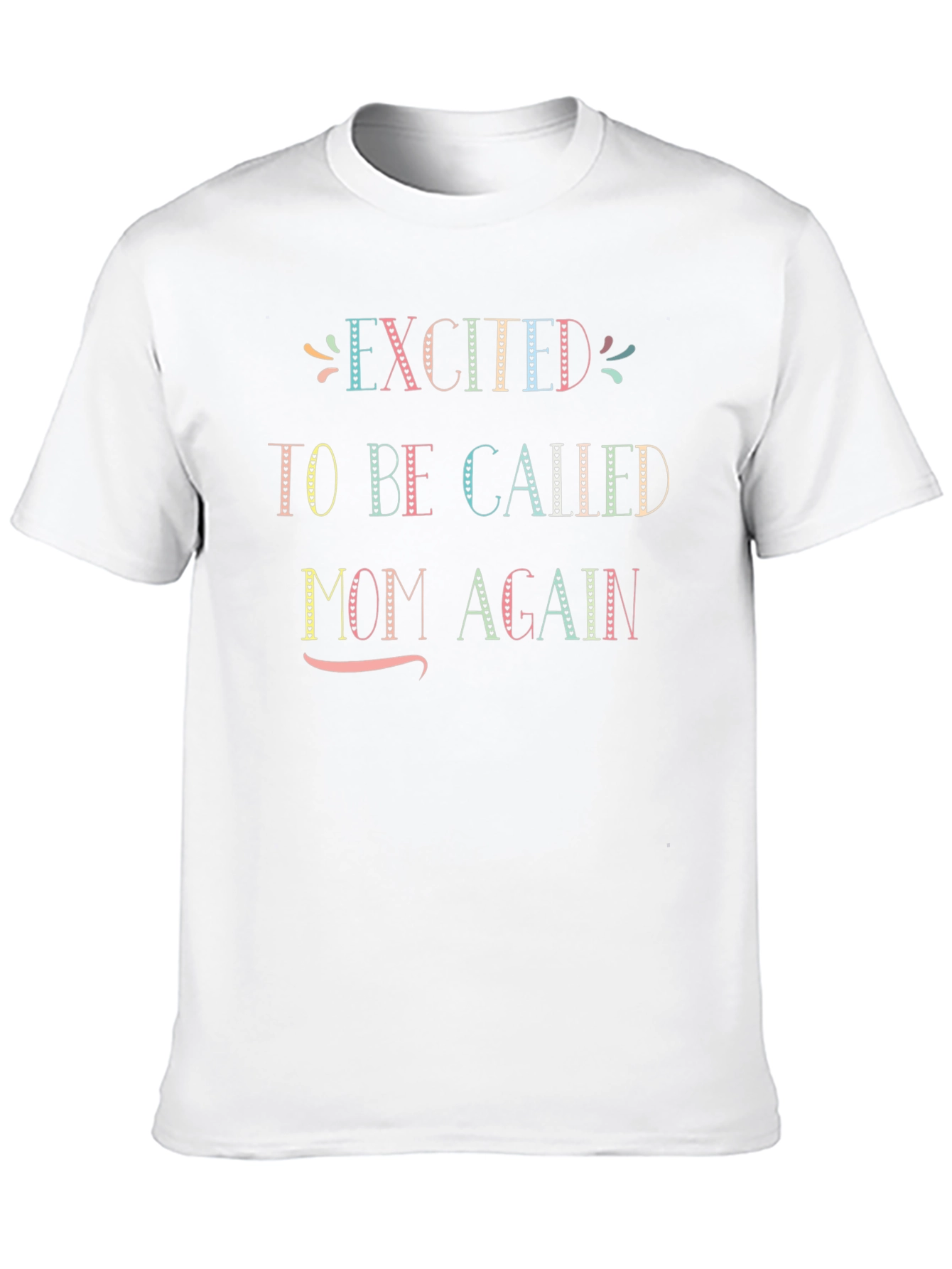 Excited to be Called Mom Again Black T-Shirt