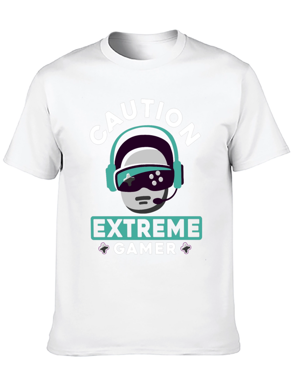 Caution Extreme Gamer T-Shirt - Black Graphic Tee