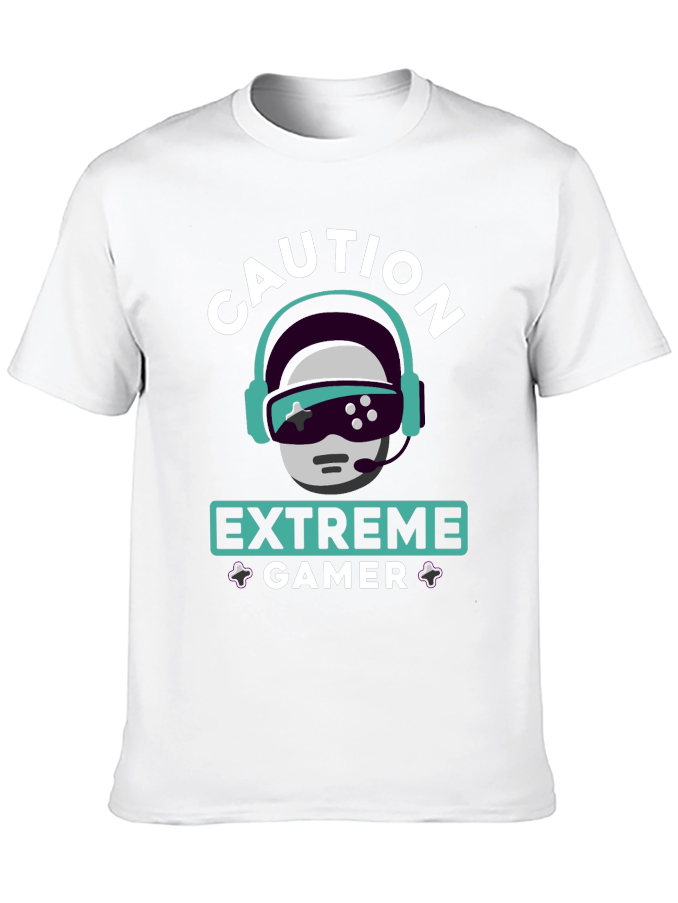 Caution Extreme Gamer T-Shirt - Black Graphic Tee