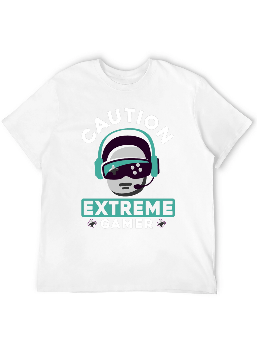 Caution Extreme Gamer T-Shirt - Black Graphic Tee