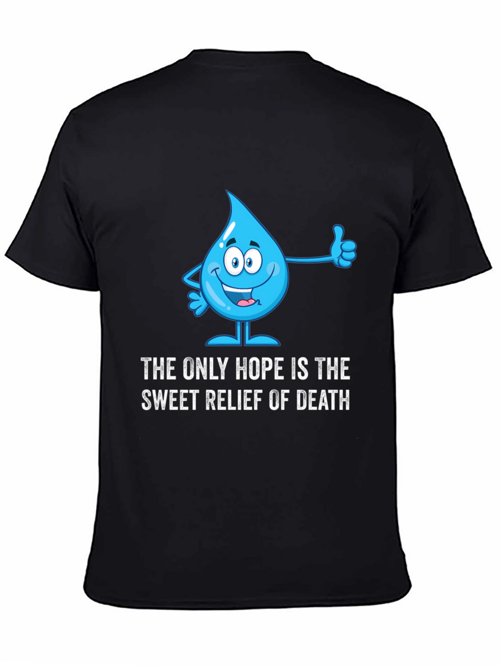 Humorous Water Drop Graphic T-Shirt