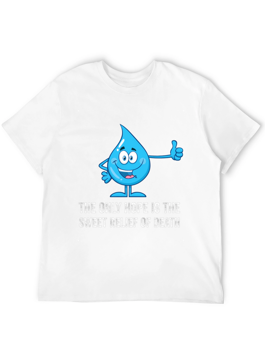 Humorous Water Drop Graphic T-Shirt