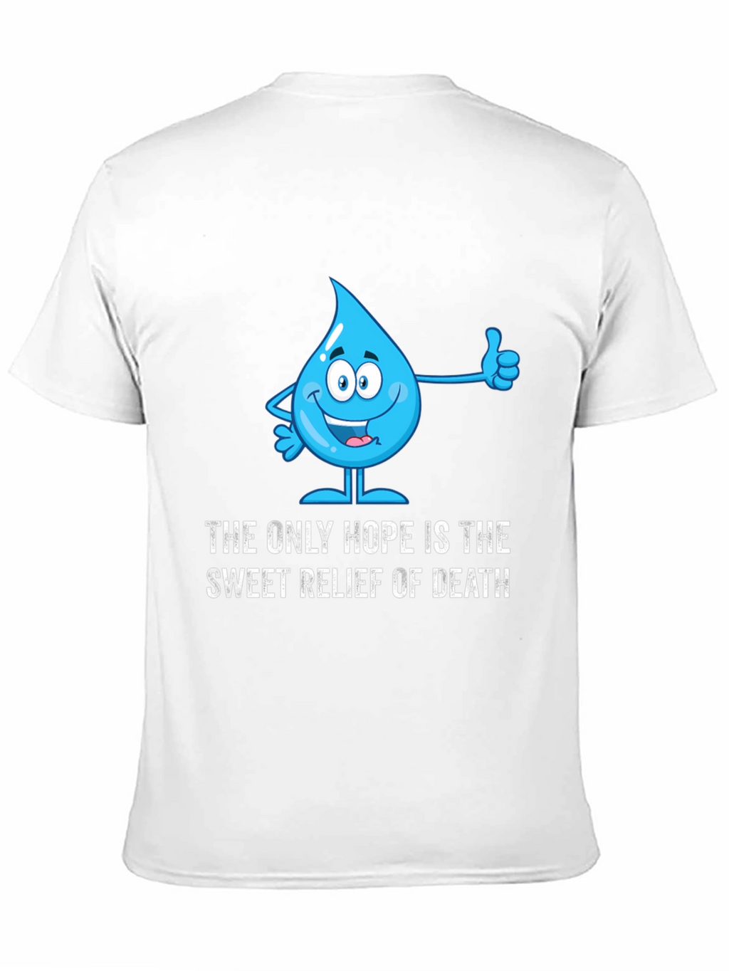 Humorous Water Drop Graphic T-Shirt