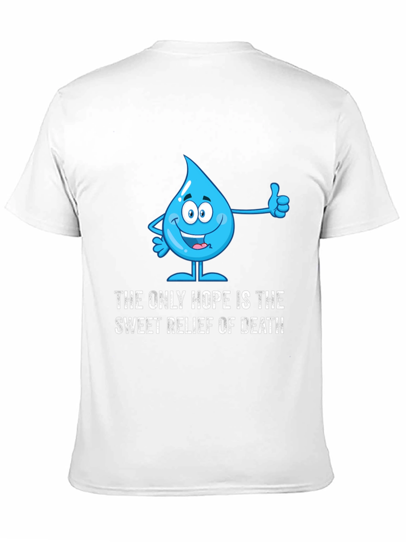 Humorous Water Drop Graphic T-Shirt