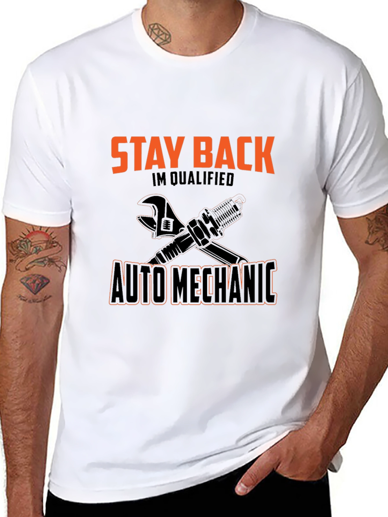 Stay Back Auto Mechanic T-Shirt