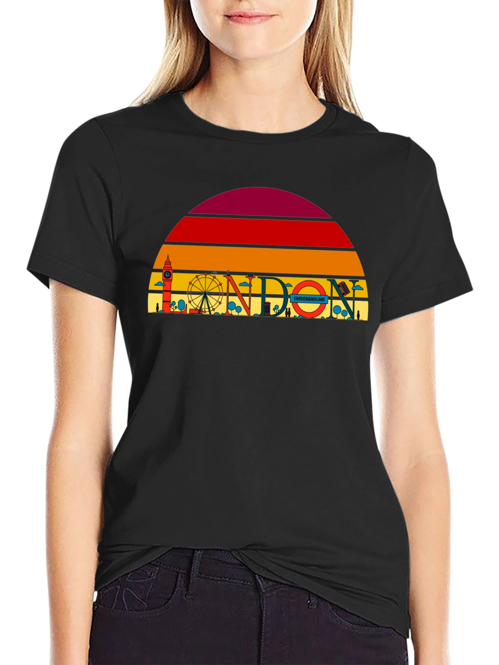 London Skyline Graphic Tee - Retro Style
