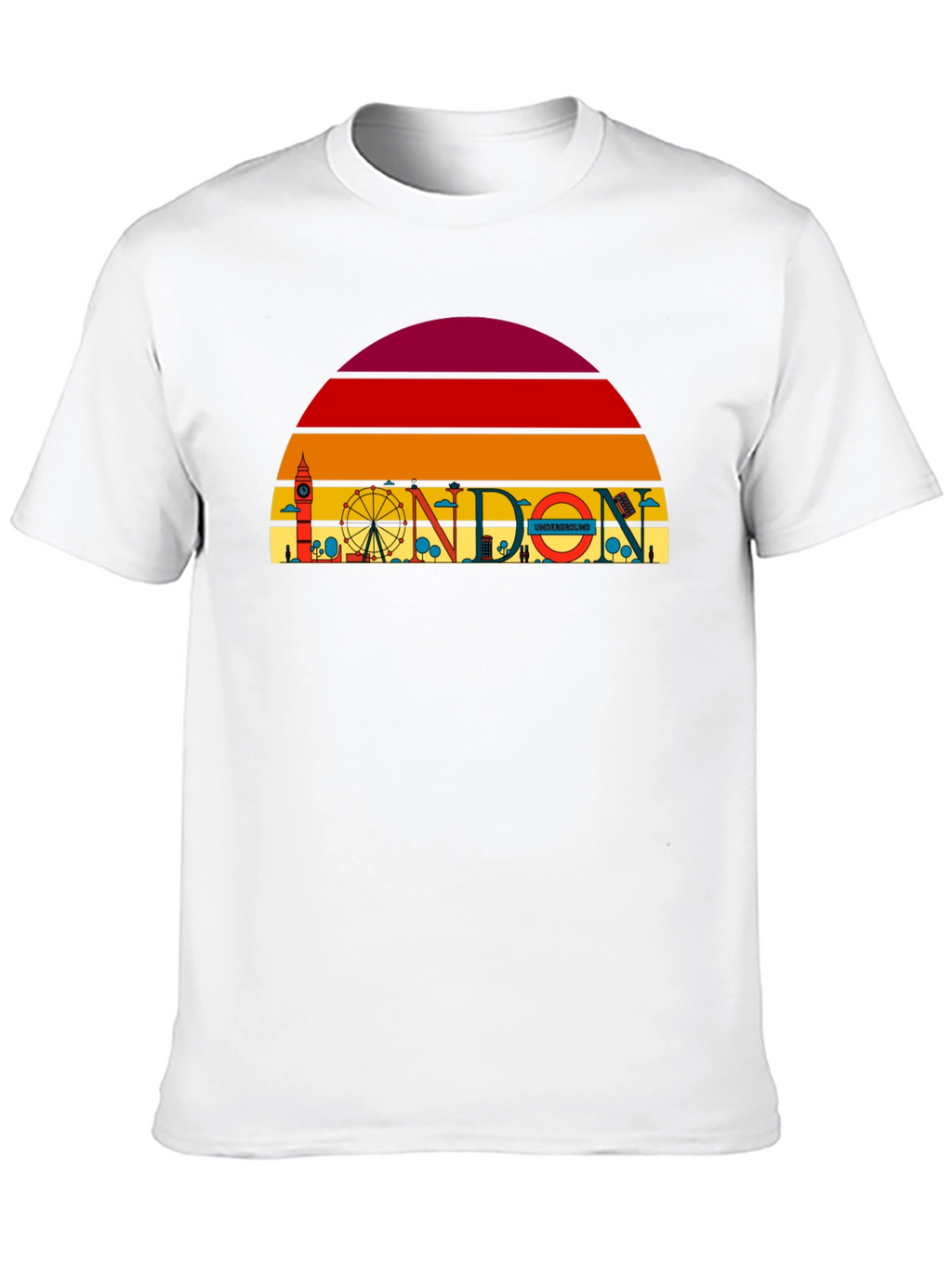 London Skyline Graphic Tee - Retro Style
