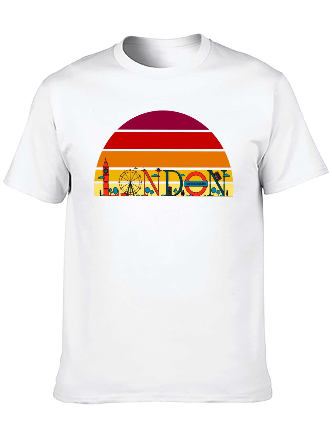 London Skyline Graphic Tee - Retro Style