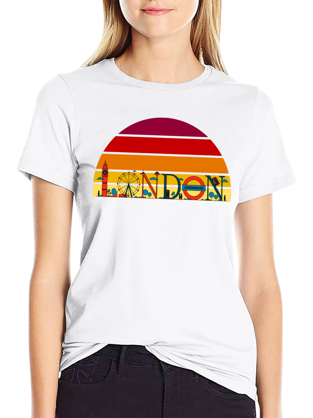 London Skyline Graphic Tee - Retro Style