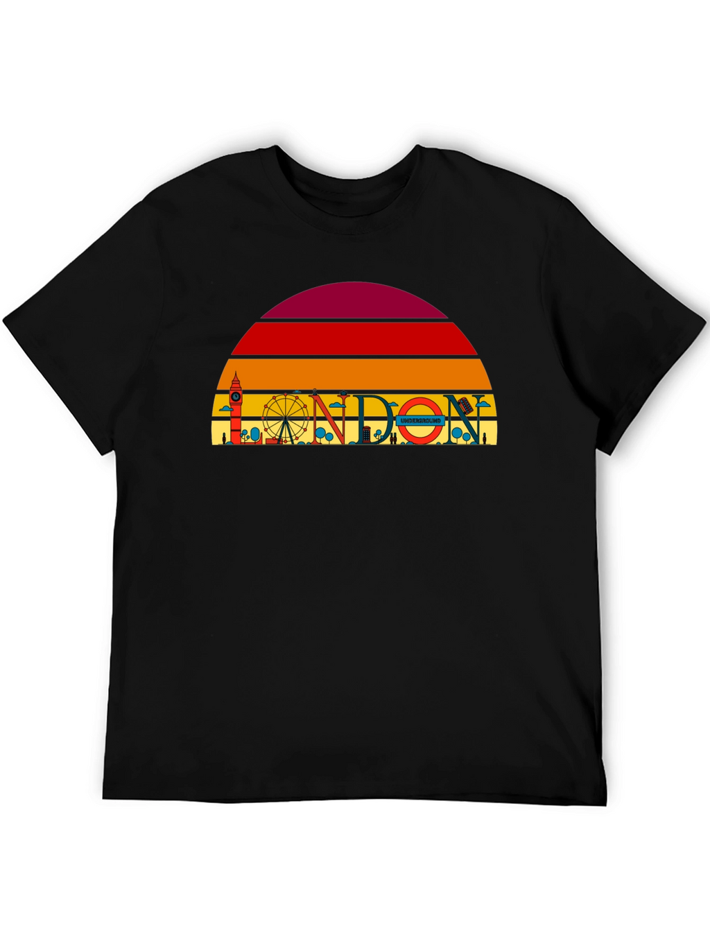 London Skyline Graphic Tee - Retro Style