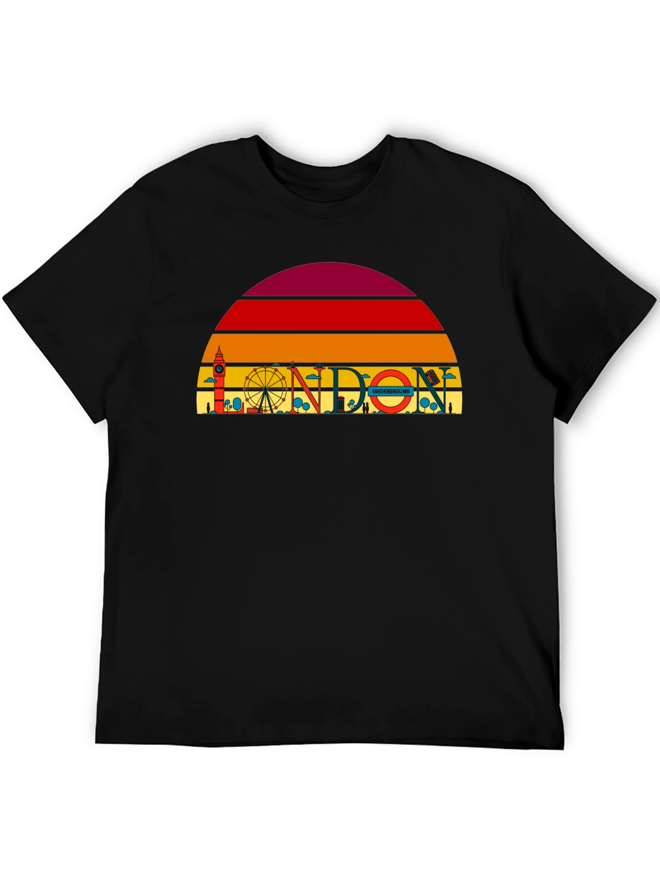 London Skyline Graphic Tee - Retro Style