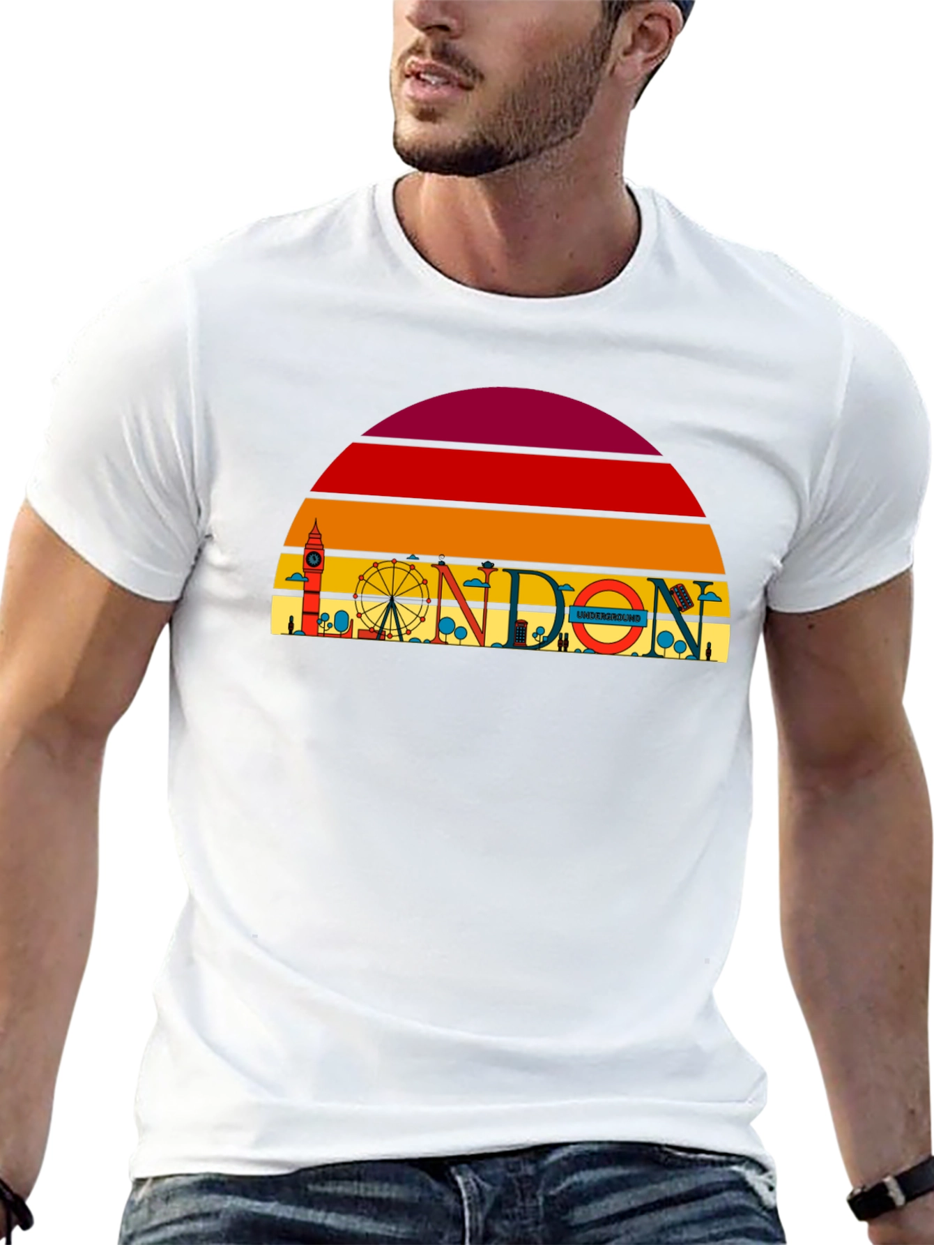 London Skyline Graphic Tee - Retro Style