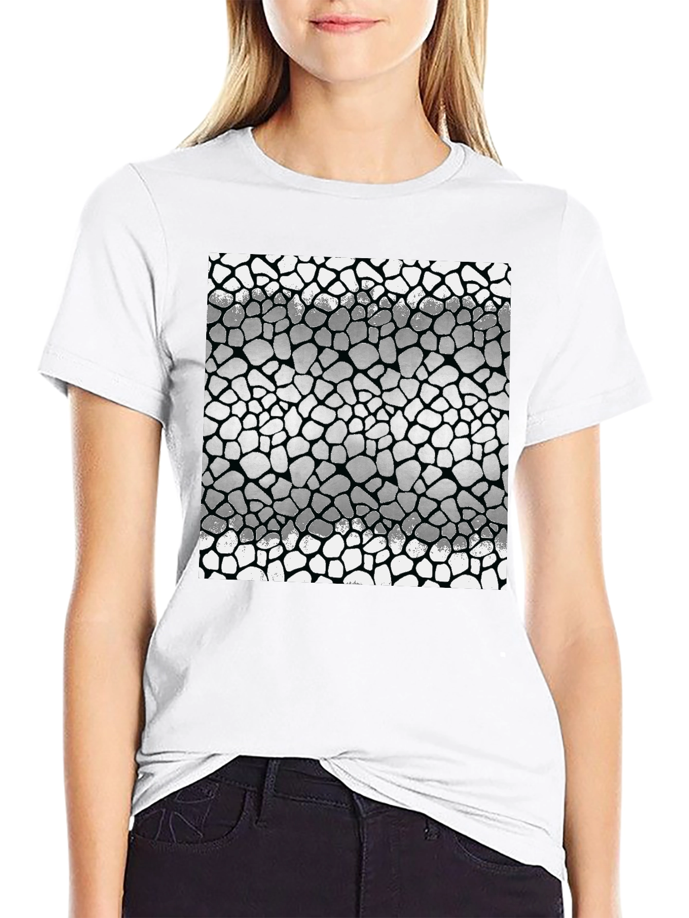 Geometric Tile Pattern Mens T-Shirt