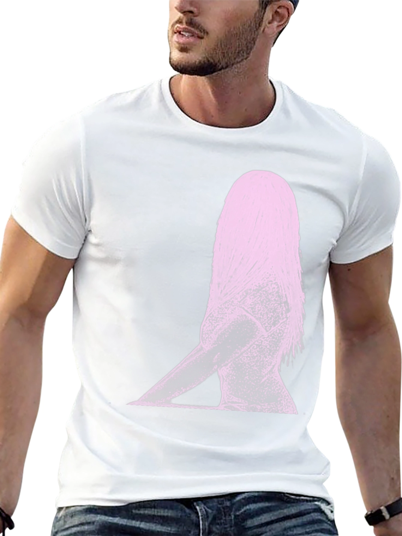Abstract Woman Graphic Print Black T-Shirt