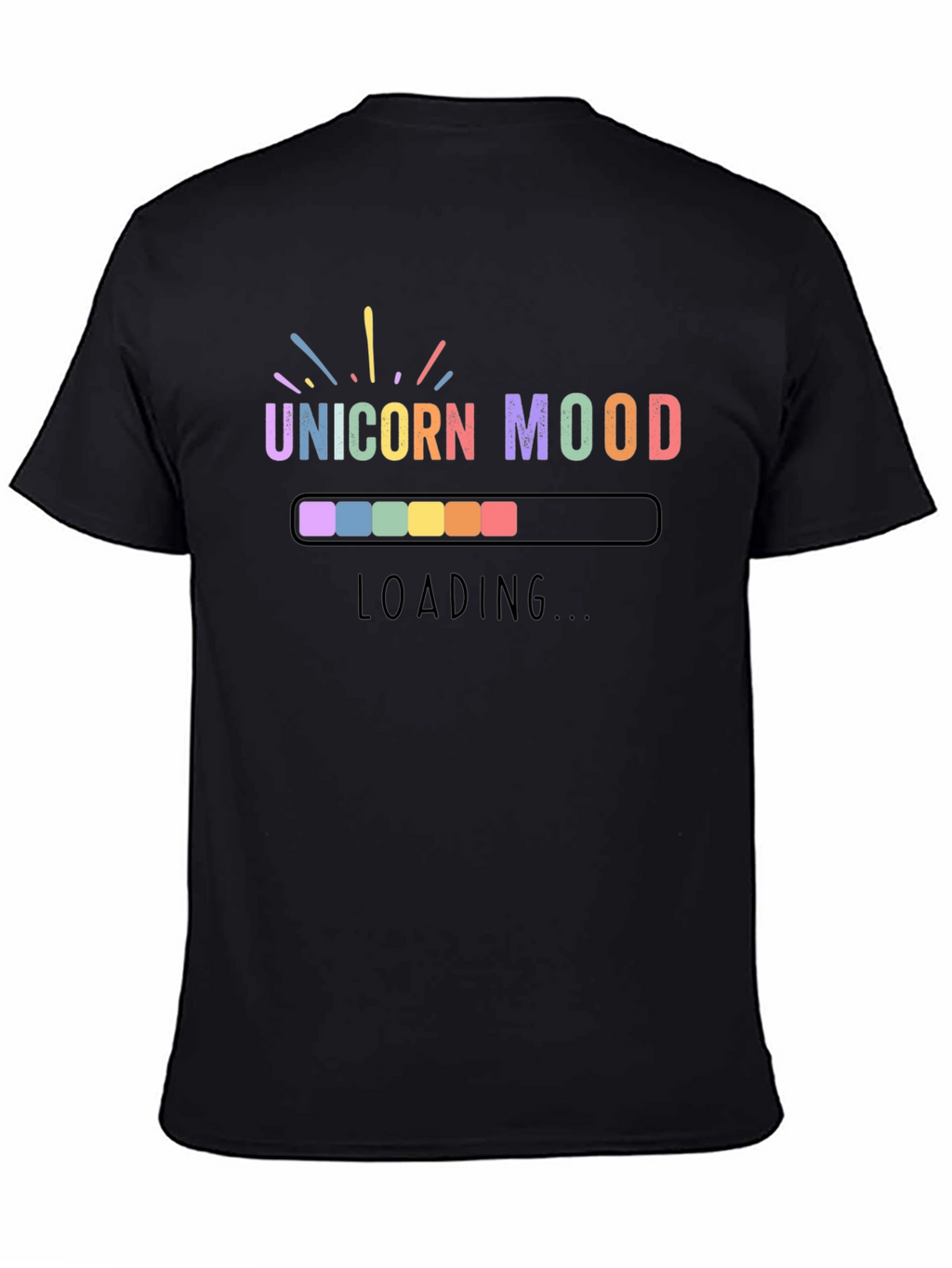 Unicorn Mood Loading T-Shirt - Black