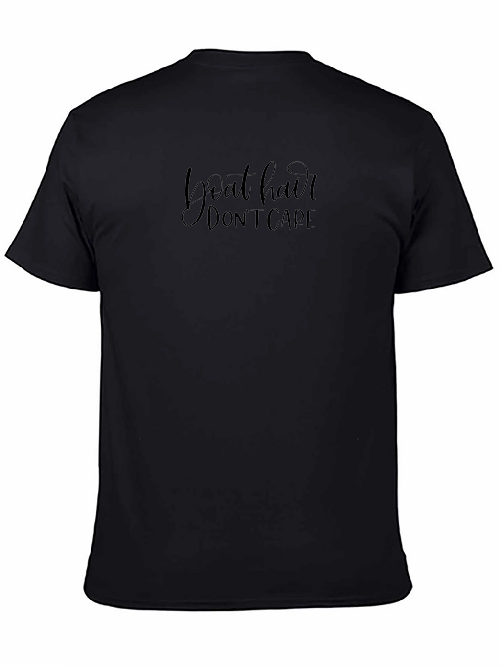 Boat Hair Dont Care Black Tee