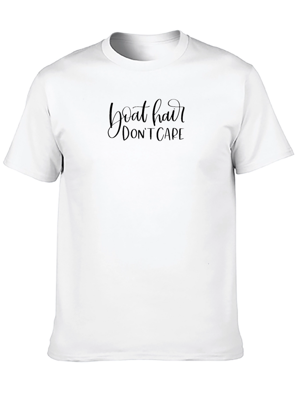 Boat Hair Dont Care Black Tee