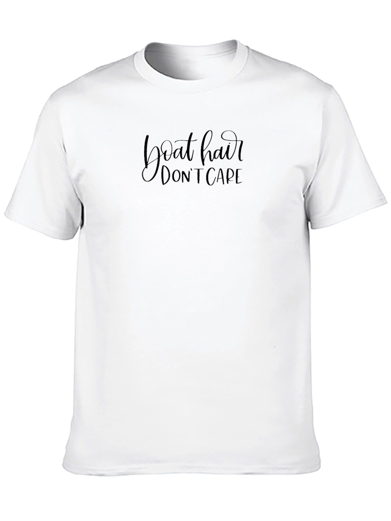 Boat Hair Dont Care Black Tee